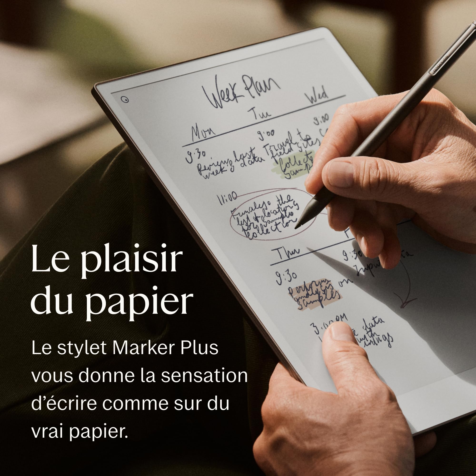 reMarkable Marker Plus | Stylet pour reMarkable Paper Pro et Paper Pro Move | Noir