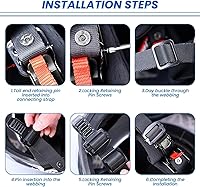 Vista 5 de Kit de hebilla de liberación rápida para casco, adaptador de correa de barbilla con trinquete de acero inoxidable para cascos de motocicleta, fácil