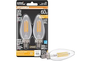 SYLVANIA LED TruWave B10 60W Equivalent Candelabra Bulb