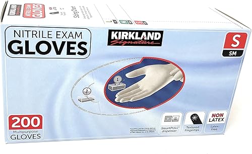 Miniatura 1 de Kirkland Signature - Guantes de nitrilo, caja de 200 unidades, talla S