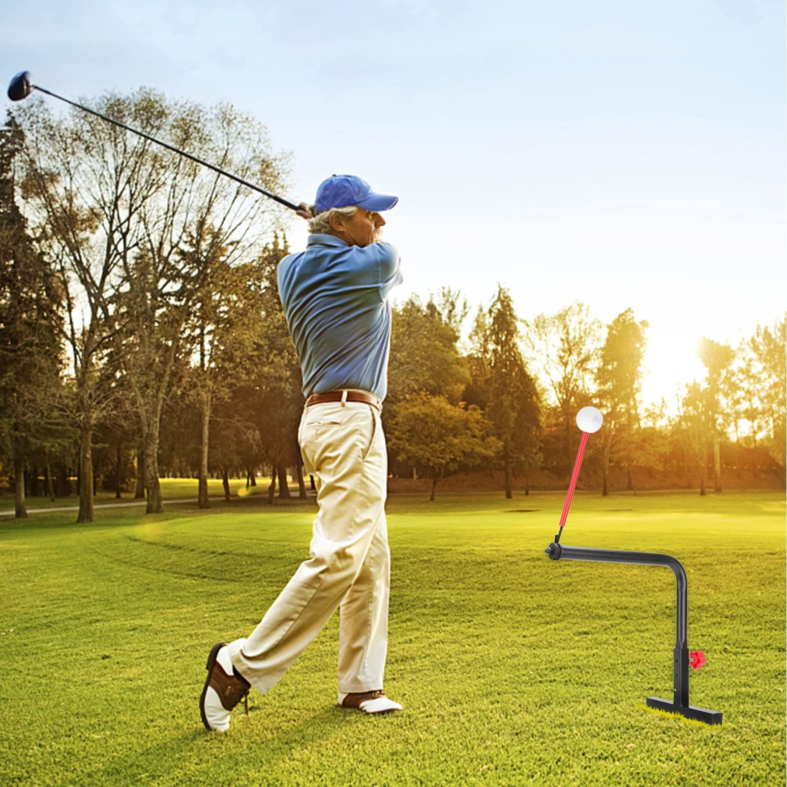 DYTWXG Golfschwung-Trainingshilfe, Golfhaltungskorrektur, tragbarer Golfschwung-Groover-Schlagtrainer für Indoor-Outdoor-Sportarten Golfball-Übungswerkzeug