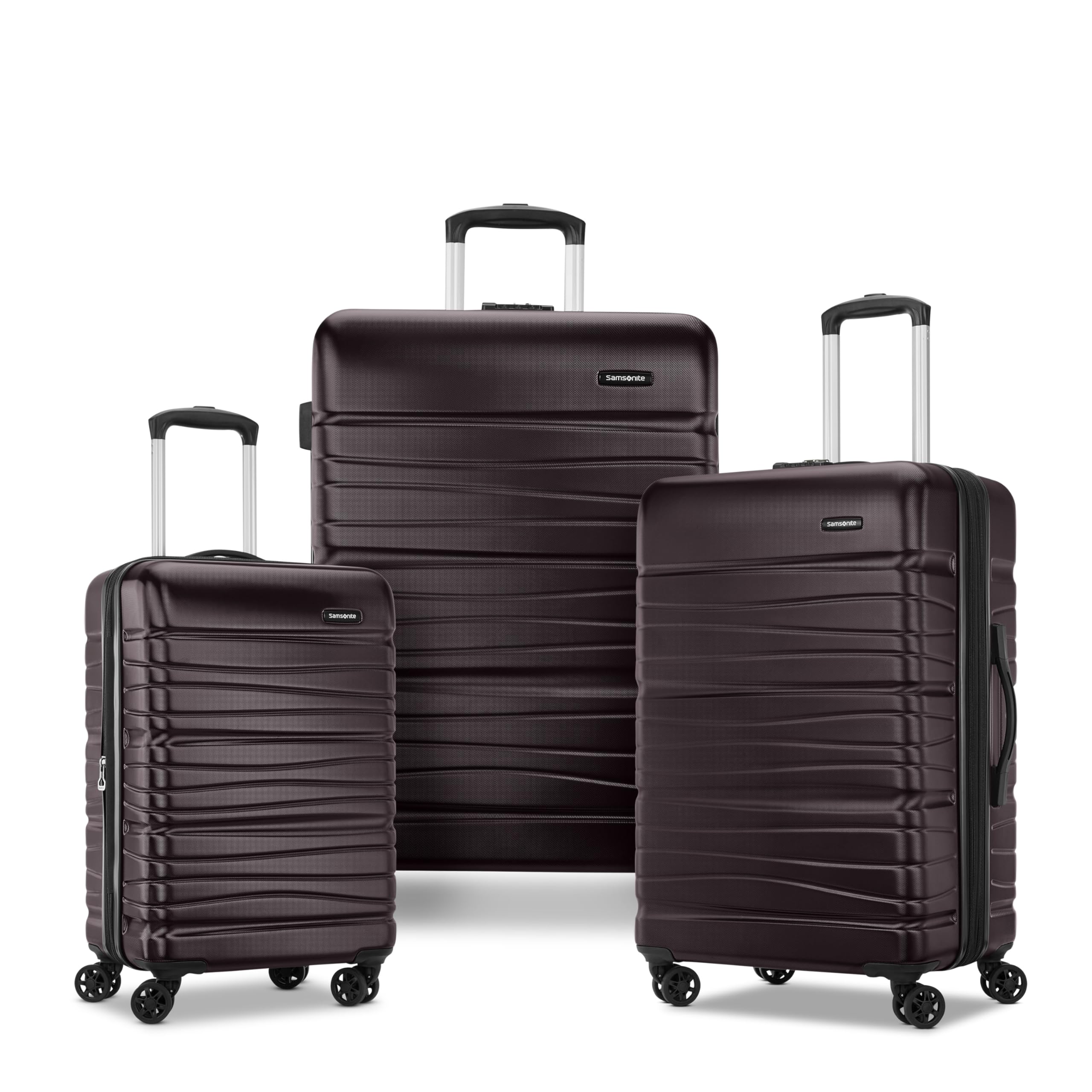 Samsonite Evolve SE Hardside Expandable Luggage with Double Spinner Wheels, Cordovan, 3PC Set (CO/M/L)