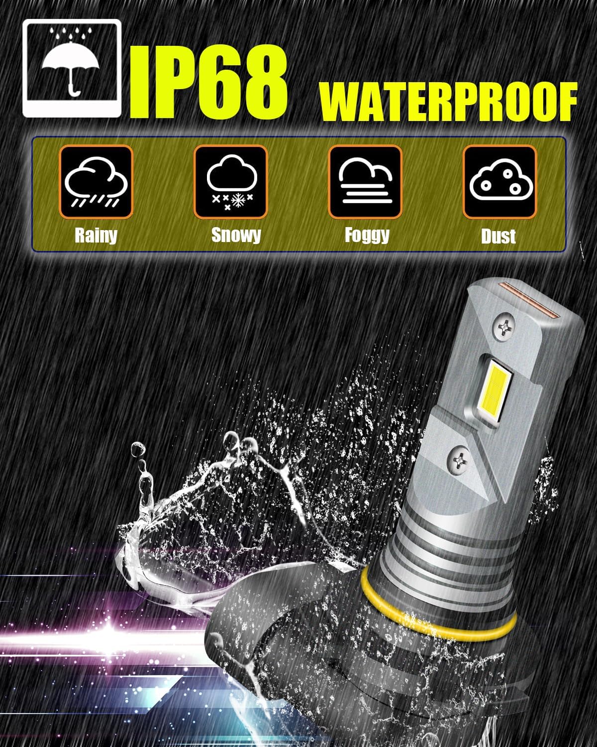 Dodge RAM 1500 2500 3500 High Low Beam Light Bulbs 2009 2010 2011 2012 2013 2014 2015 2016 2017 2018 2019 2020 2021 2022 2023, 6000K White Super Bright, Plug n Play, Pack of 4