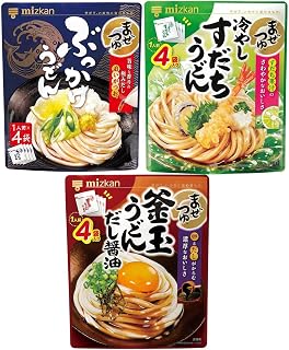 Mitsukan 味滋酱油 3种套装 [冷烤肉汁、釜玉乌冬面酱油、乌冬面 ] 面汁