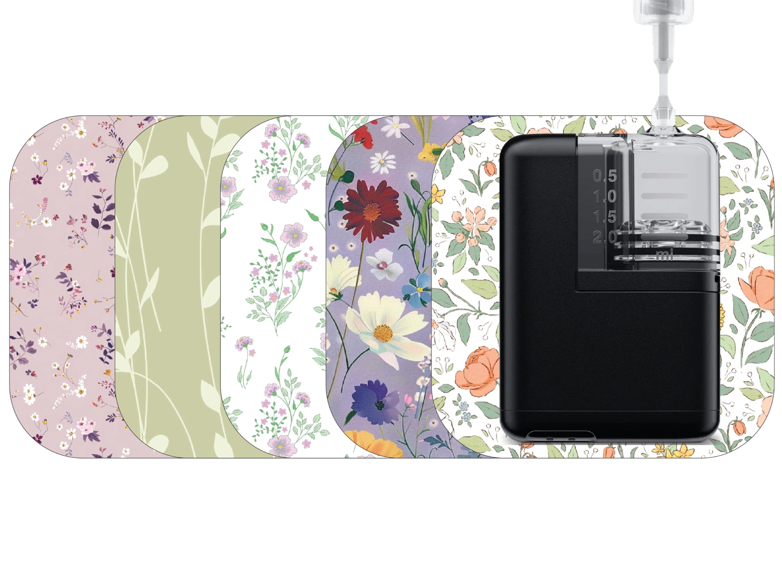 Glucomart Grip Sleeve for Mobi (5 Count) – Pair with Glucomart Mobi Stickers, Waterproof & Hypoallergenic (Glitter Variety Pack) (Mobi GripSleeve)