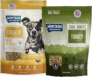 Chicken Dog Food and Turkey Dog Treat Adventure Fuel Bundle - Freeze-Dried Raw Food with Single Ingredient Training Snacks