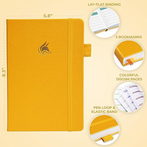 Miniatura 4 de Clever Fox Agenda de segunda edición de enero de 2024 a enero de 2025  Colorido planificador semanal y mensual de objetivos, seguimiento de hábitos,