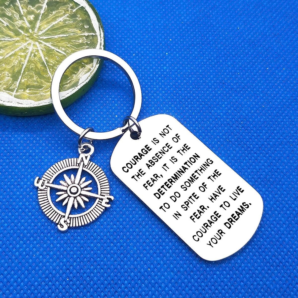 Courage To Live Your Dreams Keychain Inspirational Granduation Gift for Daughter Son High School College Student Gift Christmas Birthday Gift for Boys Girls New Adventure Gift image 4