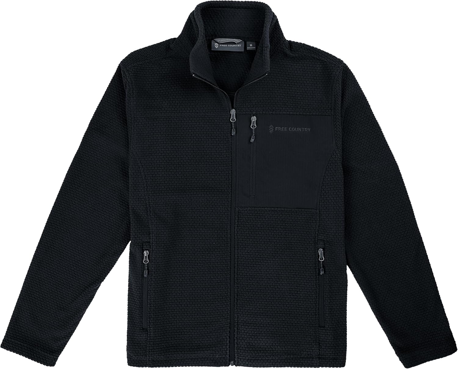 Free Country Mens Fleece Jacket Full Zip With Pockets Soft Warm Lightweight and Comfortable Winter Hiking Outdoor-Calabaza