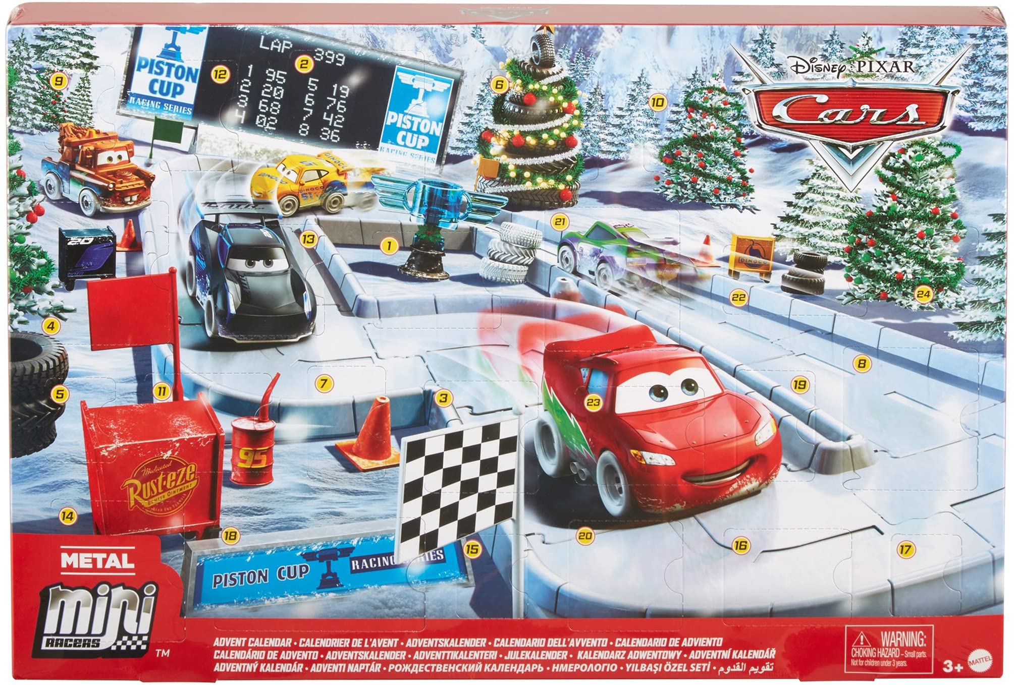 Amazon.com: Disney Pixar Cars Minis Advent Calendar, One A Day Storytelling  Racecar Accessories and Surprises, Holiday Gift, Family Christmas Activity,  Present for Kids Age 3 Years and Older : Toys & Games