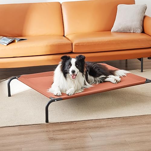 Miniatura 9 de Love's cabin Cama elevada y refrescante para perros grandes, portátil, para interiores y exteriores, catre elevado para perros y gatos, marco de