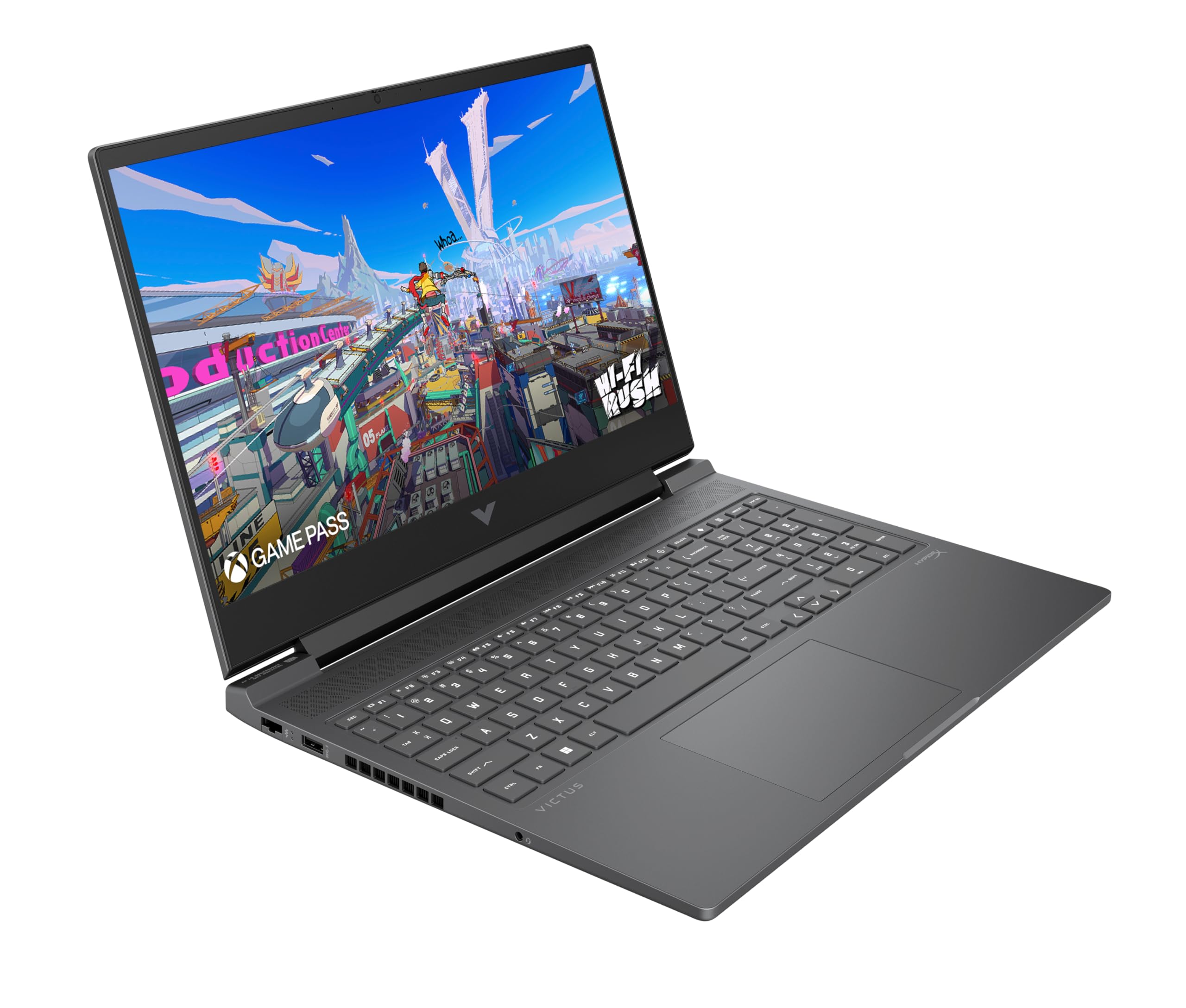 HP Victus 16-r1000sf Laptop do gier 16" FHD IPS 144 Hz, laptop dla graczy (Intel Core i7-14650HX, 16 GB RAM, SSD 512 GB, Nvidia GeForce RTX 4070 8GB, Windows 11), szary laptop, AZERTY