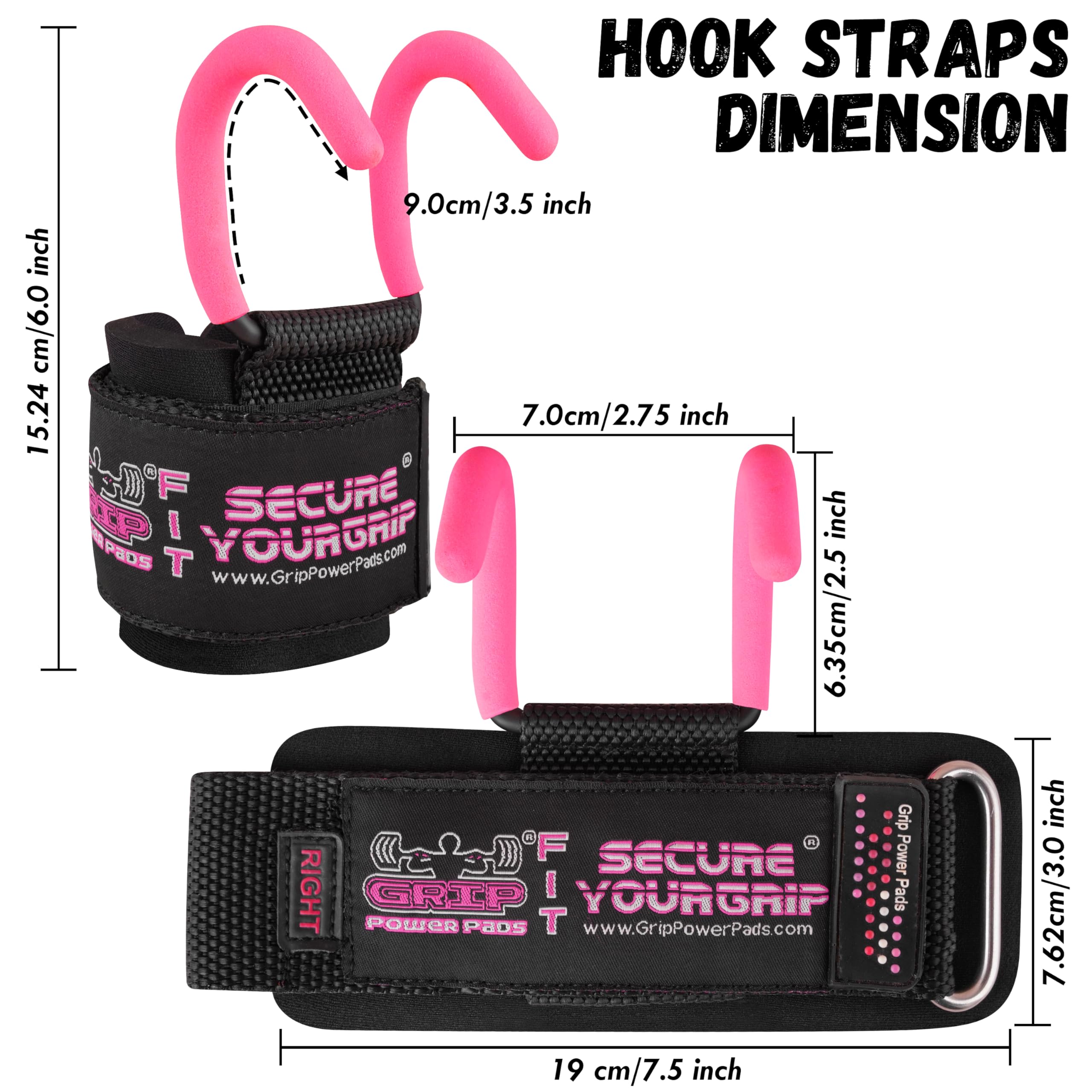 Mejor Peso Levantamiento Barra Ganchos Heavy Duty – Muñequeras de Levantamiento de Peso Entrenamiento Gimnasio Correas Grips Set de 2