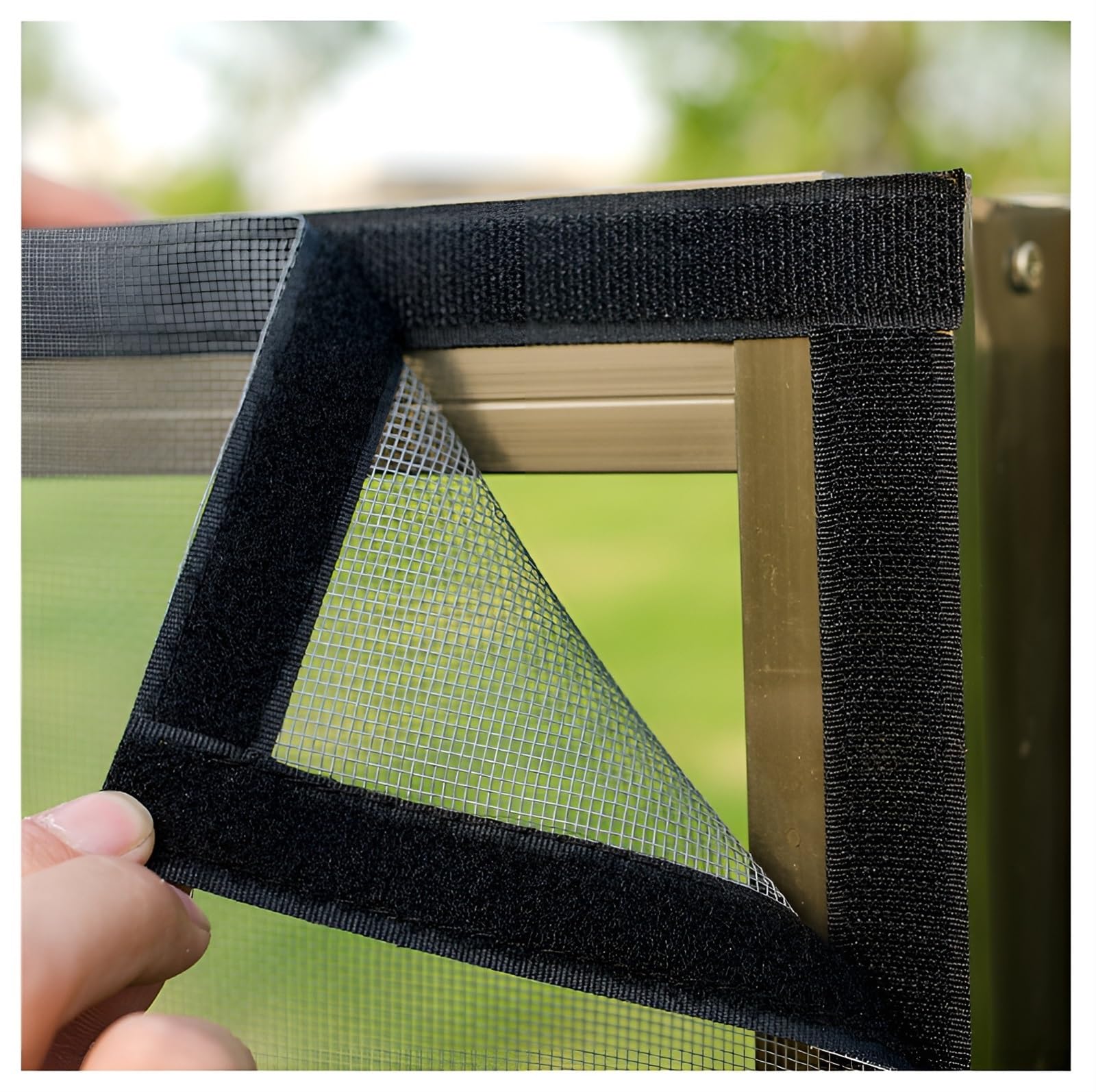 Katzennetz Fenster für Balkon Ohne Bohren Edelstahl, Katzensichere Fliegengitter Metall mit Klettband, Fenstergitter Insektenschutz Langlebig, Insektenschutz Fenster Robuste (Color : Gray Mesh Black