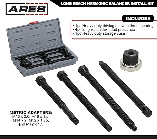 Miniatura 2 de ARES 15087  Kit de instalación de equilibrador armónico de largo alcance  Instala poleas equilibradoras en vehículos domésticos e importados