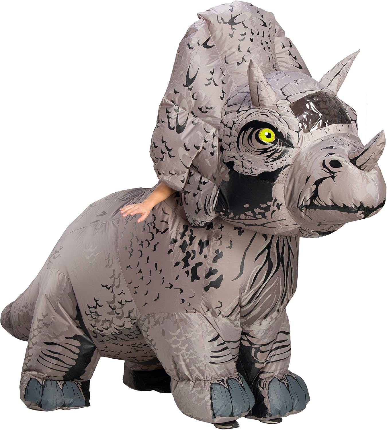 Rubie's Official Triceratops Adult Inflatable Dinosaur Costume, One Size, Multicolour Amazon