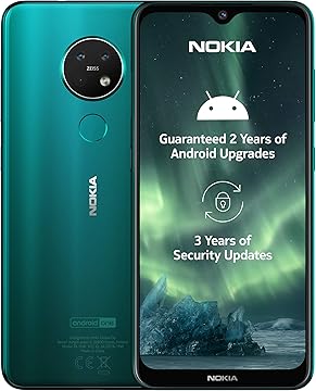 Nokia 7 2 6 3 Inch Android UK SIM Free Smartphone with 4 GB RAM and 64 GB Storage Dual Sim Cyan Green
