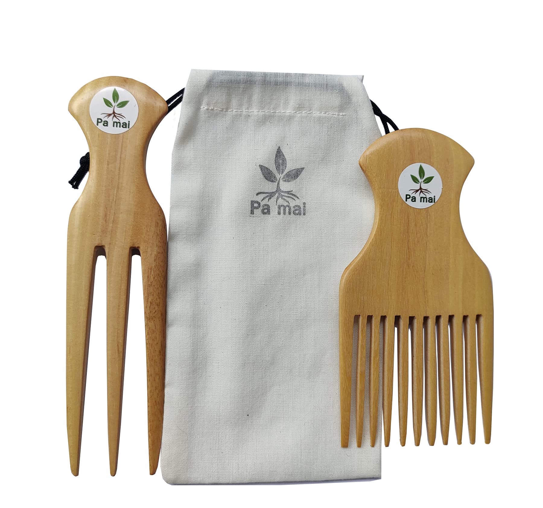 Amazon.com : Pa mai African Hair Combs / Wooden Comb Afro Pick Set for  Women / Fine Teeth Pick, Prong Braiding/ Parting 3 Tooth Comb for Braiding  Natural Hair Handmade : Beauty & Personal Care