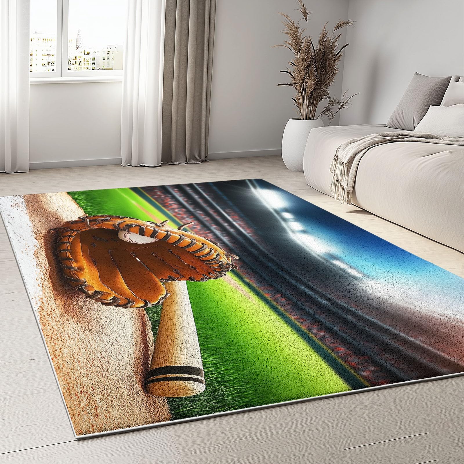 Tapis antidérapant baseball 80x150 cm lavable pour sécuriser le sol de la cuisine