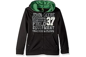John Deere Boys' Big Fleece Zip Poly Hoody