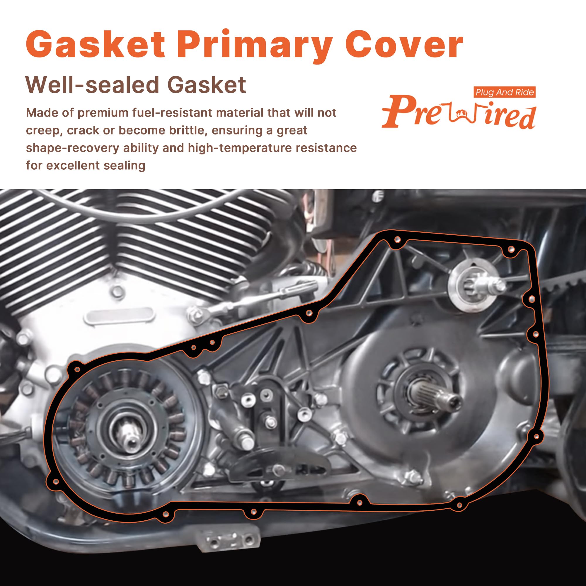 2018FXBRS純正プライマリーカバー　ガスケット付き Amazon.co.jp: 配線済みプライマリーカバーガスケットキットクラッチ