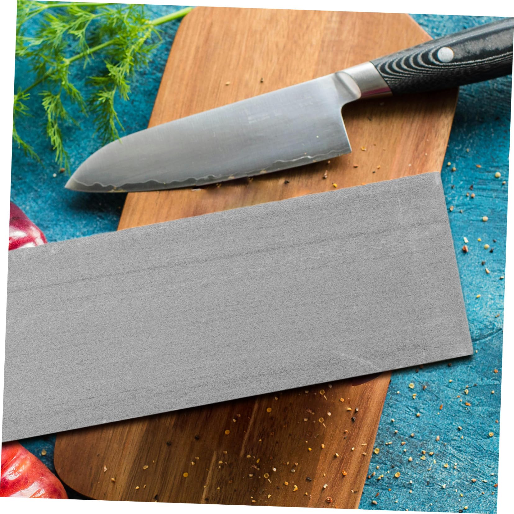 Aiguiseur de Couteaux en Pierre Naturelle Cuisine Affûtage Précis, Surface Arrondie Antidérapante, Outil D'affûtage Ménager et Pratique