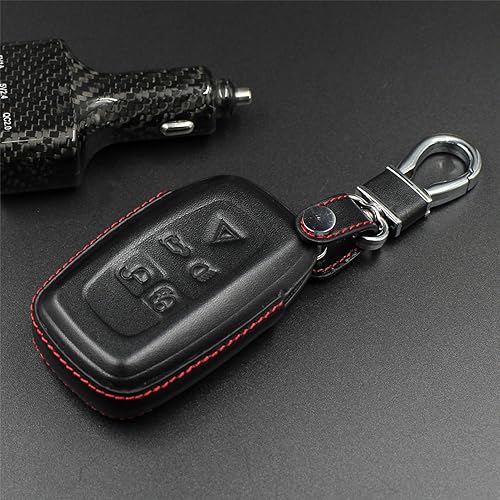 Miniatura 7 de M.JVisun Funda para llavero de cuero genuino para Land Rover Discovery 4 LR4 para Range Rover Evoque para Range Rover Sport Car Remote Key Case