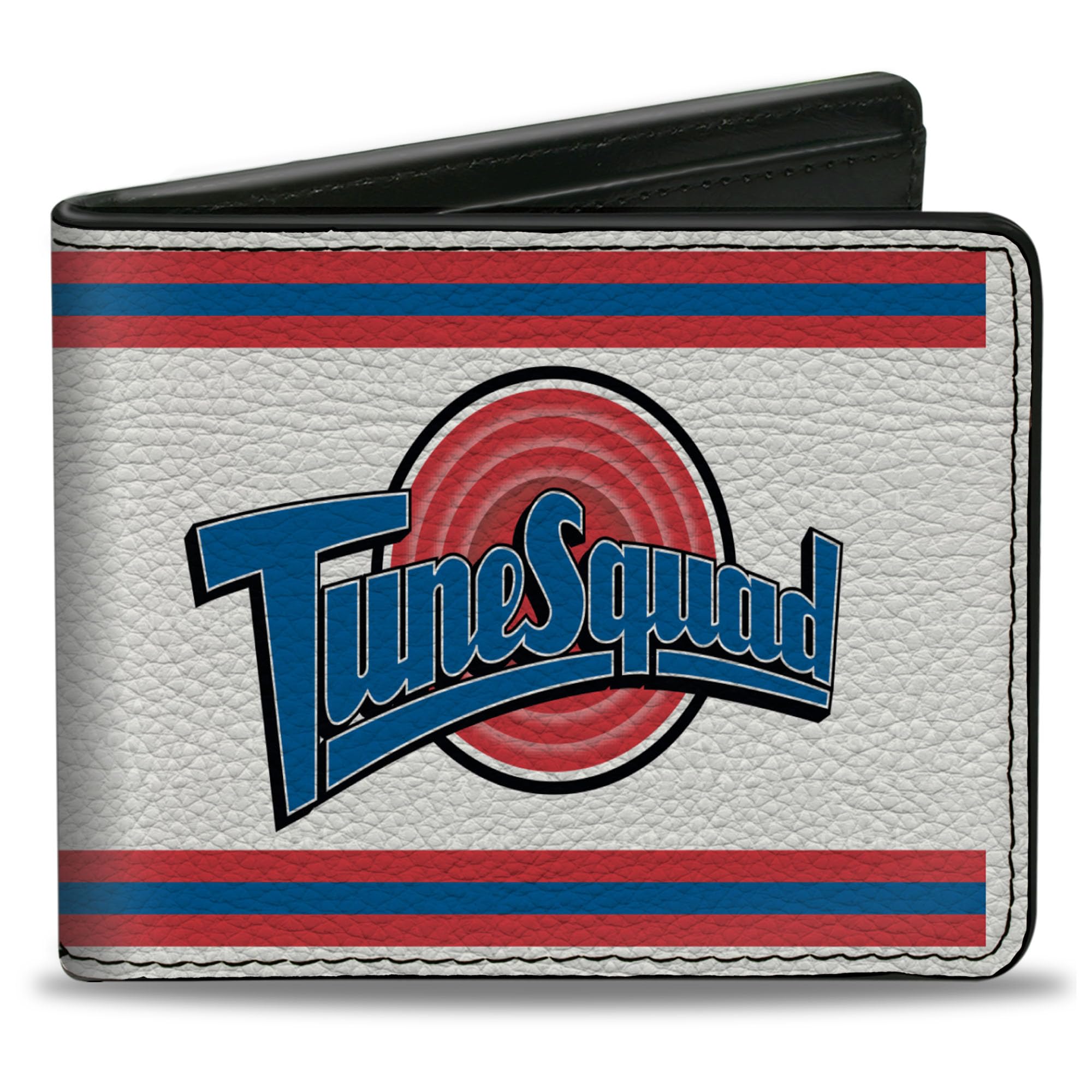 Buckle-Down PU Bifold Wallet - Space Jam TUNE SQUAD Logo Stripe White/Red/Blue