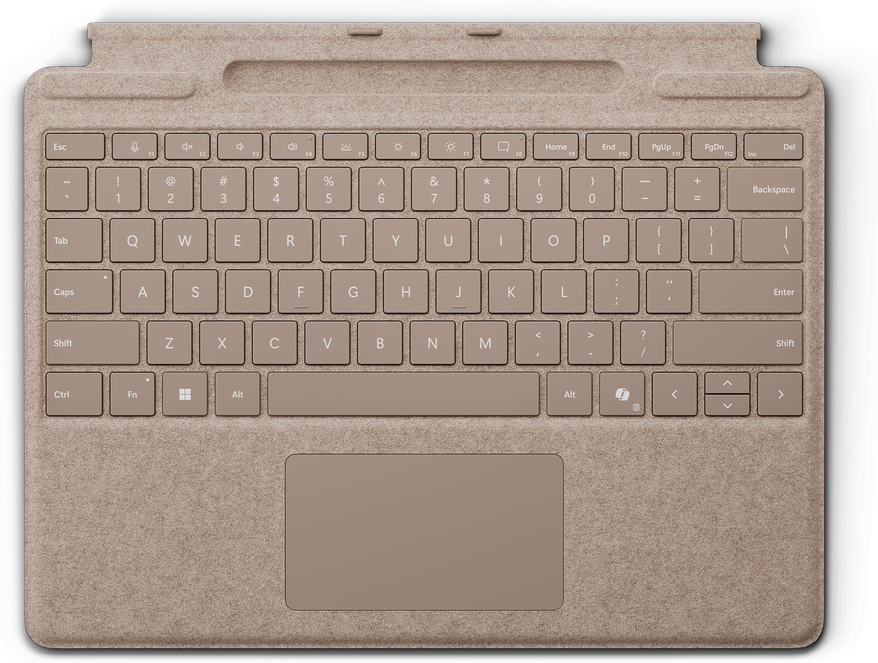 Microsoft Surface Pro Keyboard for Surface Pro Copilot+ (11th Edition), Pro 9 and 8 with Pen Storage, Alcantara Material, Dune