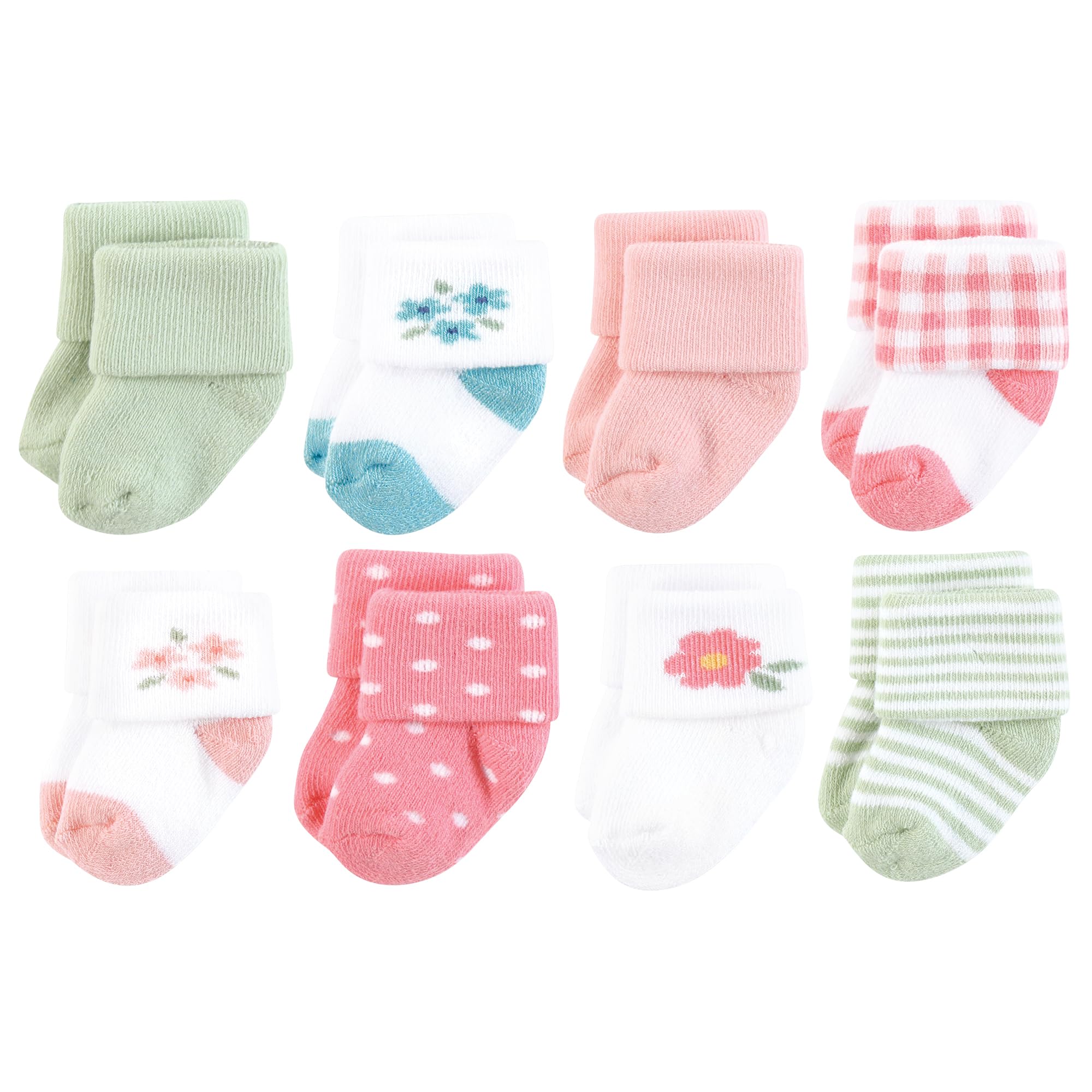 Hudson Baby Baby 8-pack Cotton Rich Newborn and Terry Socks