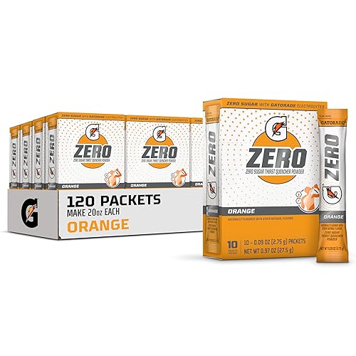 Gatorade G Zero en polvo sabor Orange envases de 010 onzas 120 unidades