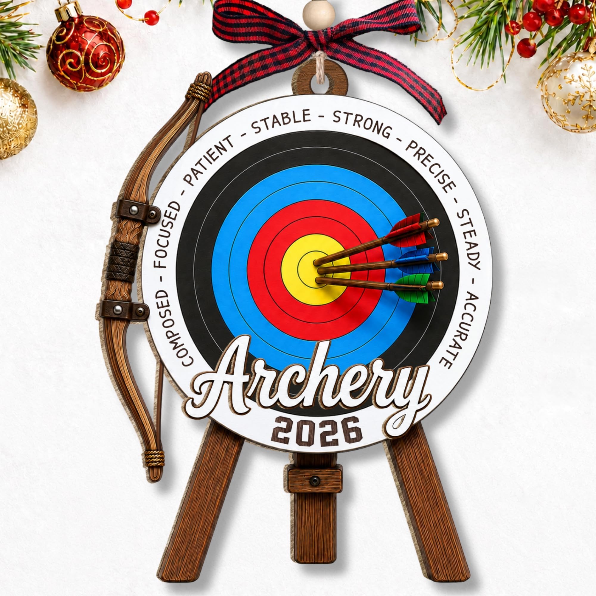 Archery Ornament 2026, Bow and Arrow Ornament - Archery Ornaments for Tree