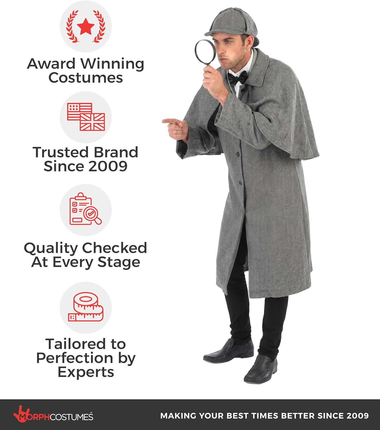 المميز - Fun Shack Men's Detective Costume, Adult Detective Costume, Victorian Detective Costume, Men's Victorian Detective Costume, Men's Victorian Detective Costume, Carnival Costume Men, Size M, L, XL 2026 - view 7
