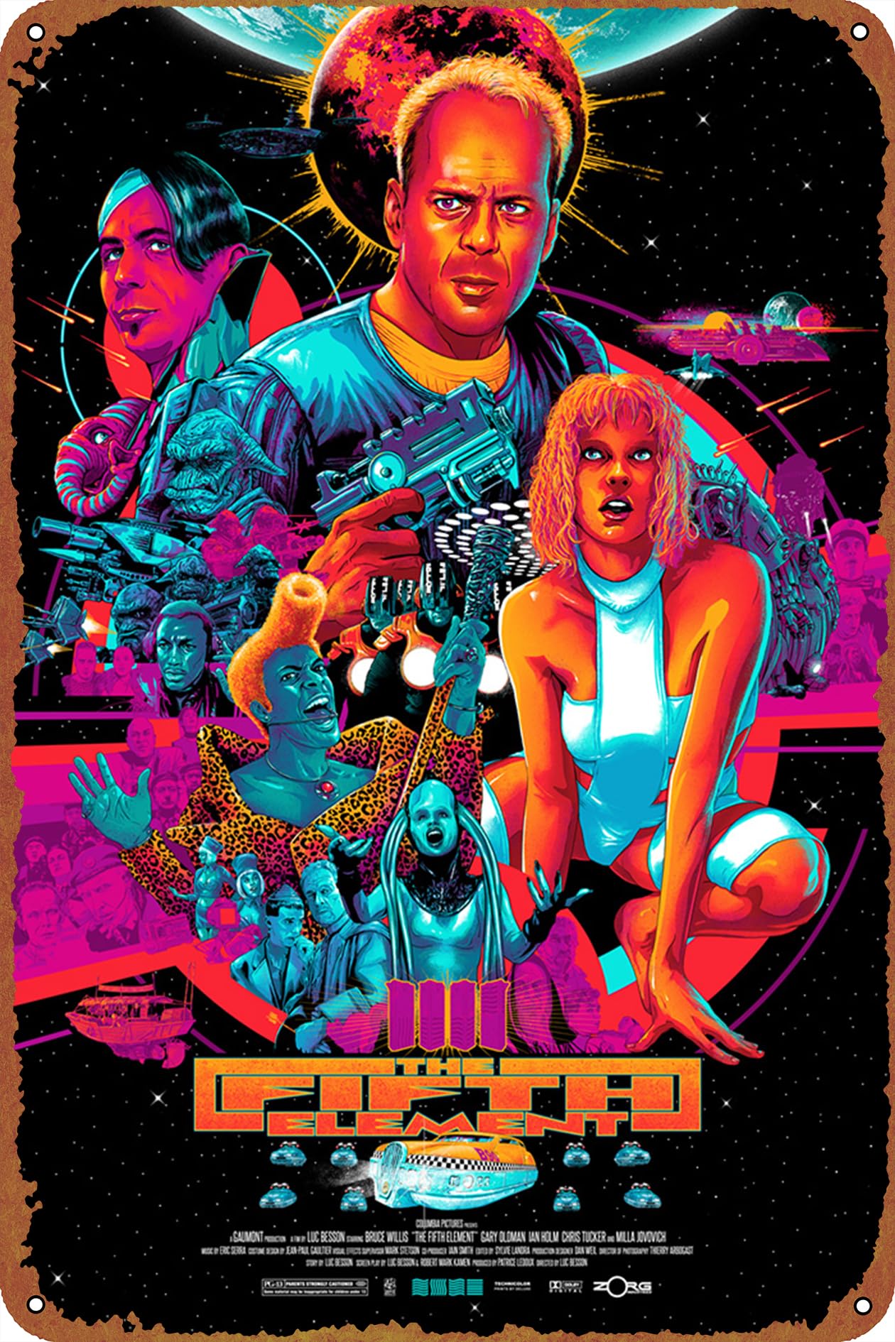 Ieitb The Fifth Element Poster Retro Vintage Funny Metal Tin