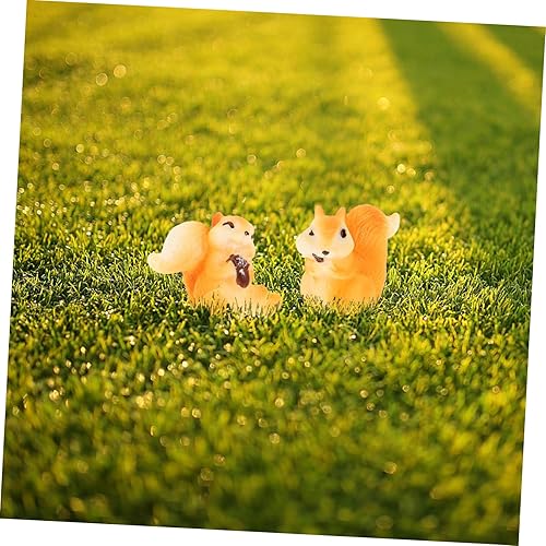 Miniatura 3 de Yardwe 20 piezas de micropaisaje, ardilla, decoración de pesebre, ardilla, miniatura, animal, ardilla, jardín, estatua de jardín, adornos de