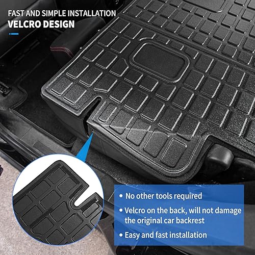 Miniatura 5 de Bomely Tapete de carga compatible con Chevrolet Equinox y GMC Terrain 2018-2024, protector de cubierta de asiento trasero de TPE para todo