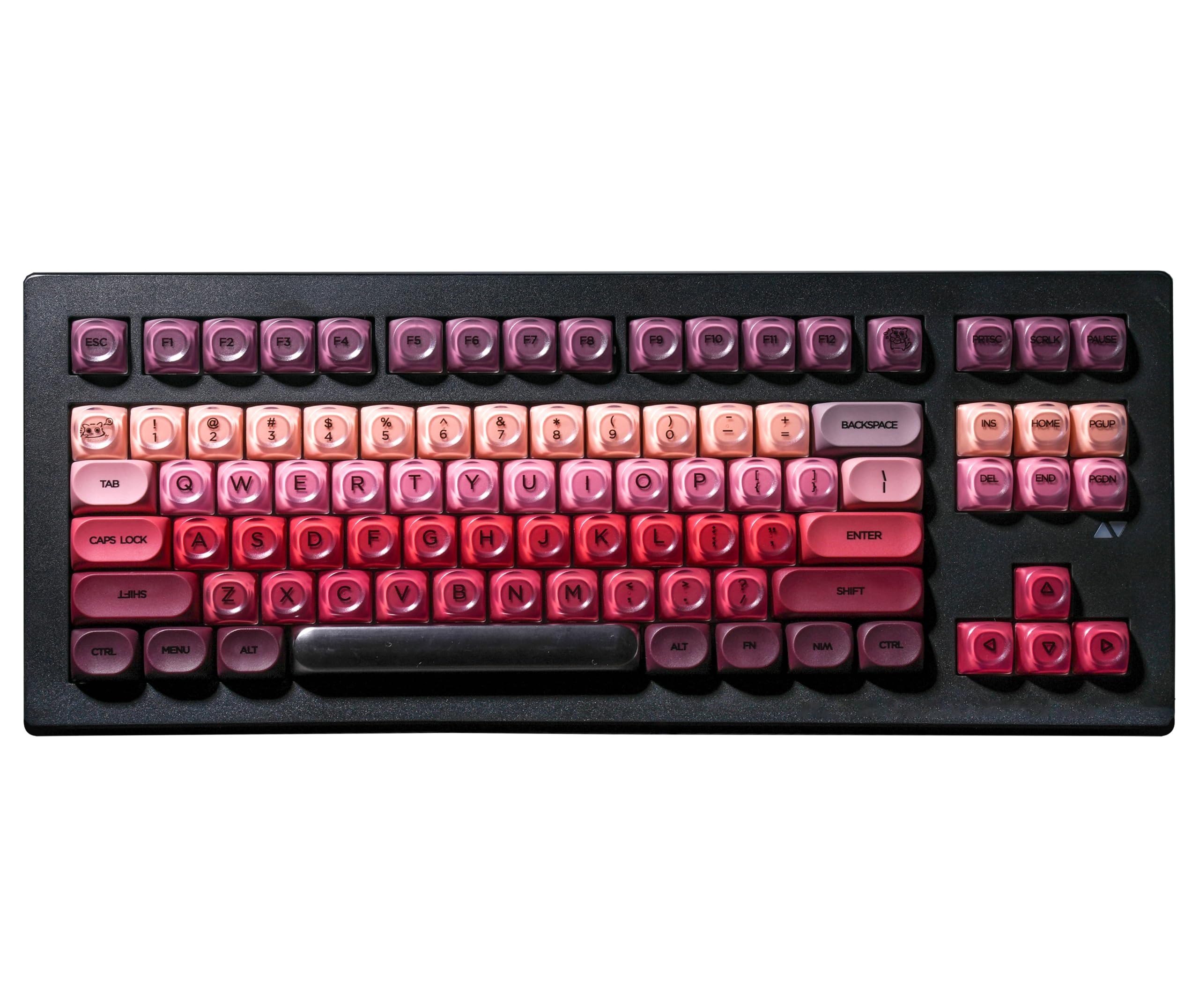 ZORNHER CG870 Lipstick Mechanical Keyboard TKL Pink Gaming Keyboard Foundation Creamy Thocky Keyboard Creamy Sounding Switches Cute Kawaii