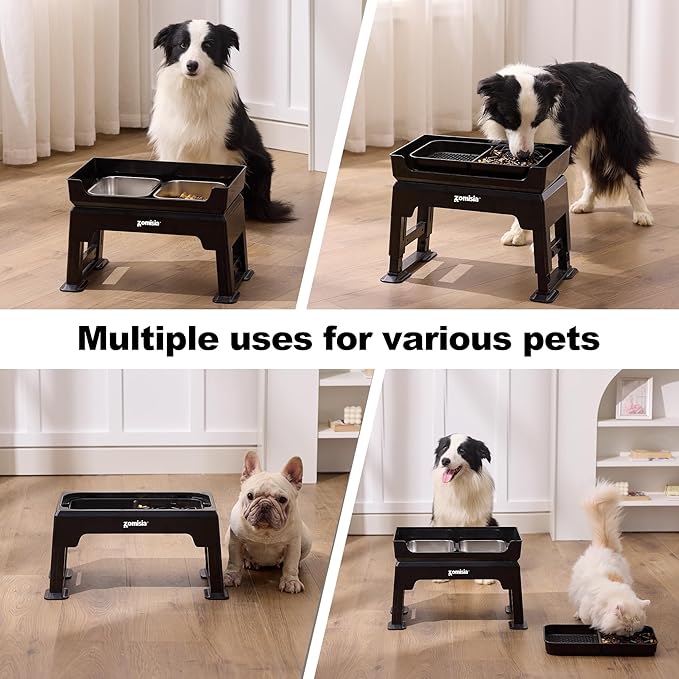 Comedero Elevado para Perro Acero Inoxidable 2 Unidades miniatura 7