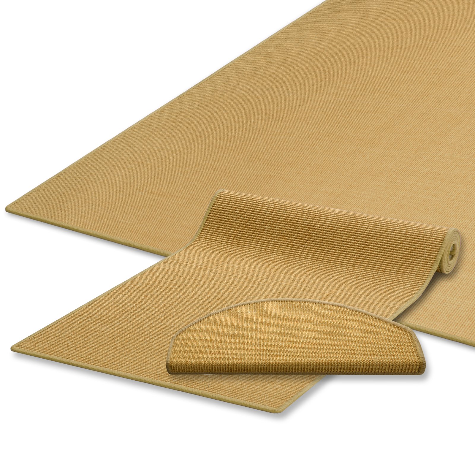 casa pura Tappeto passatoia in sisal, nero, fibra naturale, prodotto di qualità dalla Germania, combinabile con tappetini per gradini, 19 larghezze e