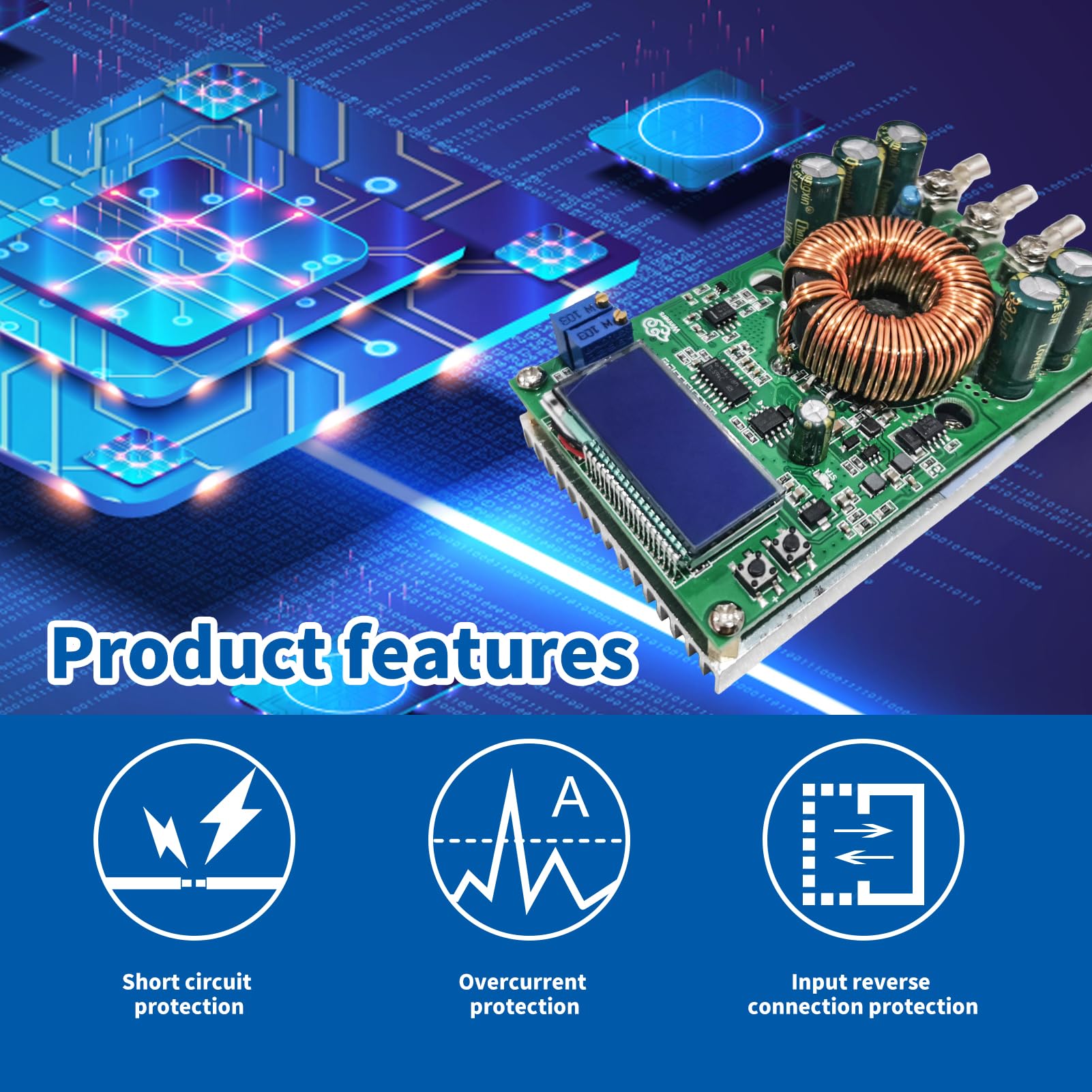DC-DC Step Down Buck Converter, 300W 20A High Power Step Down Converter Einstellbar Spannungsregler Spannungswandler, 7-50V bis 0-36V Step Down Modul Konstante Spannung Strom Stromversorgung Converter
