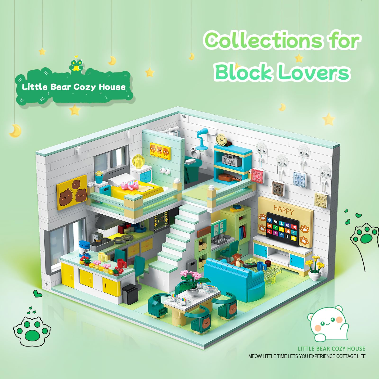 Hallisun Friends House Building Block Set, Friends Flat Mini Block Model Kit - Image 3