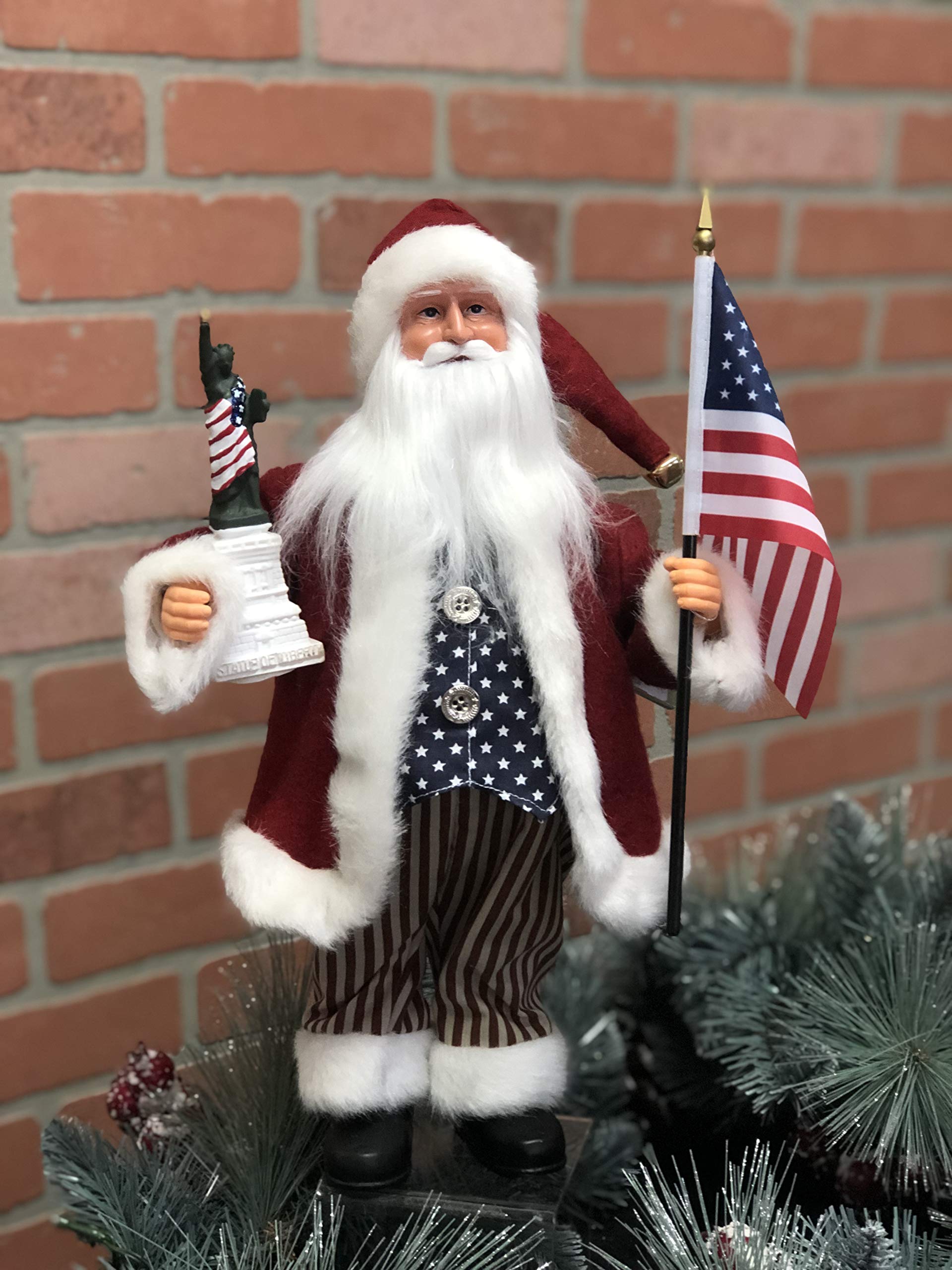サンタさん Amazon.com: Santa's Workshop 9323 American Santa Figurine