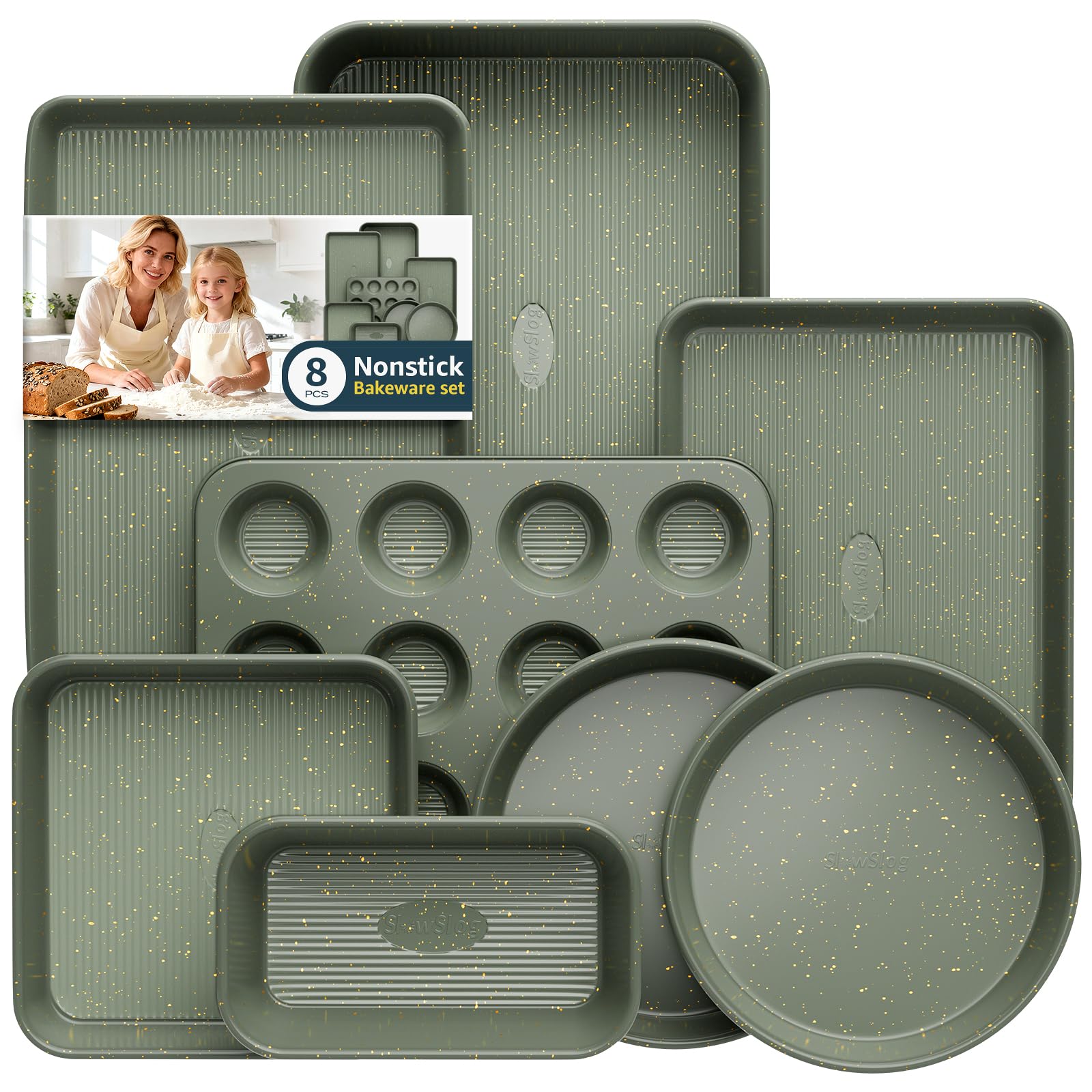Slow Slog 8-Piece Nonstick Bakeware Set