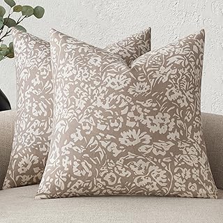 MIULEE Floral Pillow Covers Decorative Throw Pillow Covers 18x18 Pack of...