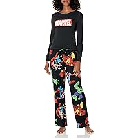 Amazon Essentials Disney | Marvel | Star Wars Set da Notte Pigiama in Flanella Donna
