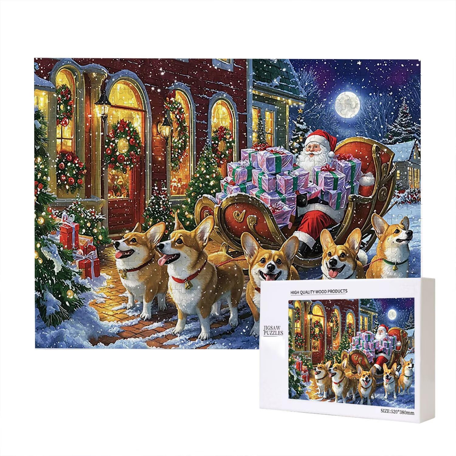 Jigsaw Puzzle, 2000 Pezzi Puzzle Classici, Natale Puzzle Rilassamento Intelligence, Mpossibile Difficile Puzzle Impegnativo per Adulti Puzzle Gioco Familiare, Regalo per Amore Amico Cane Kirky fr0-454