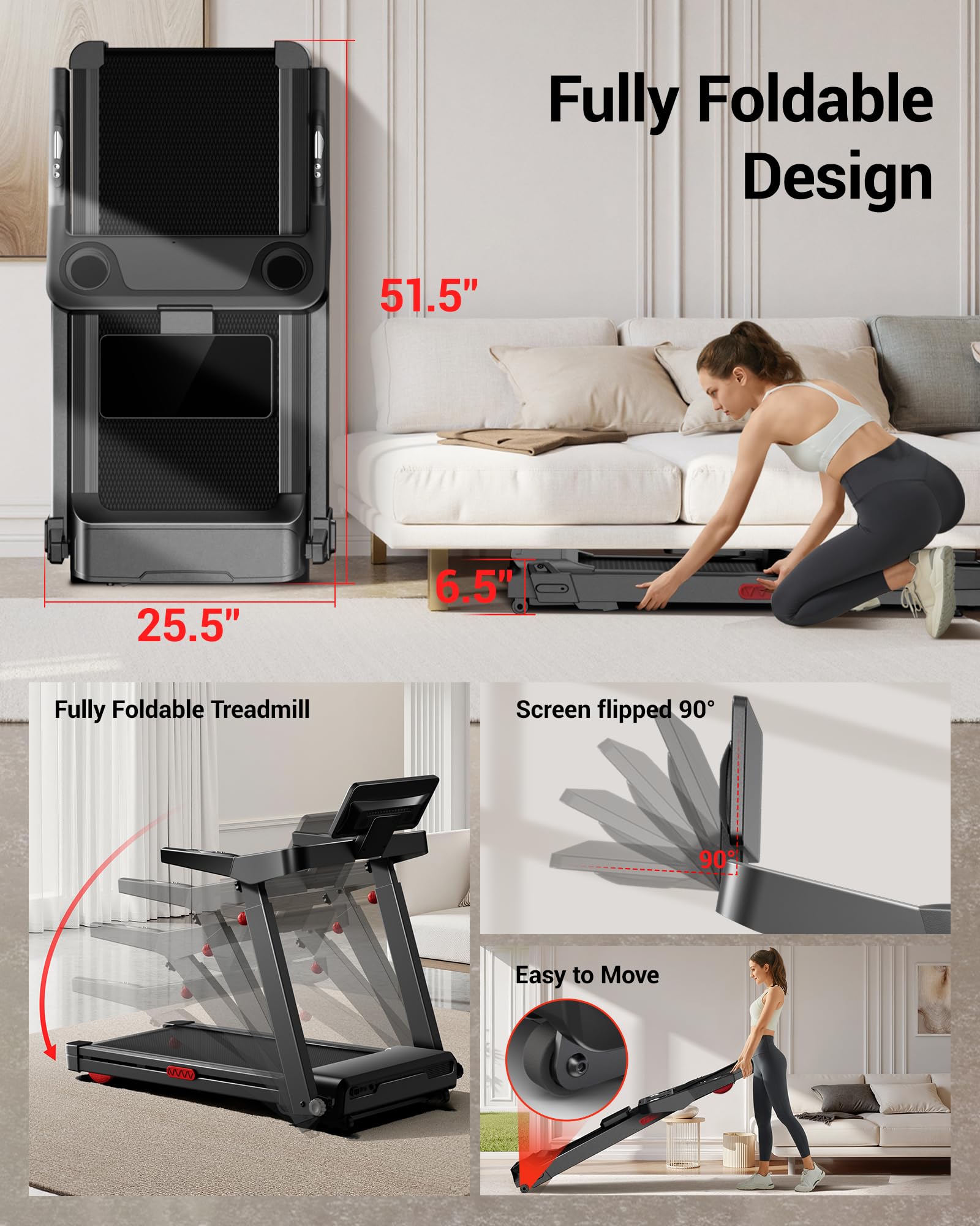 Amazon | LONTEK 折りたたみ式トレッドミル 20%自動傾斜 ホーム