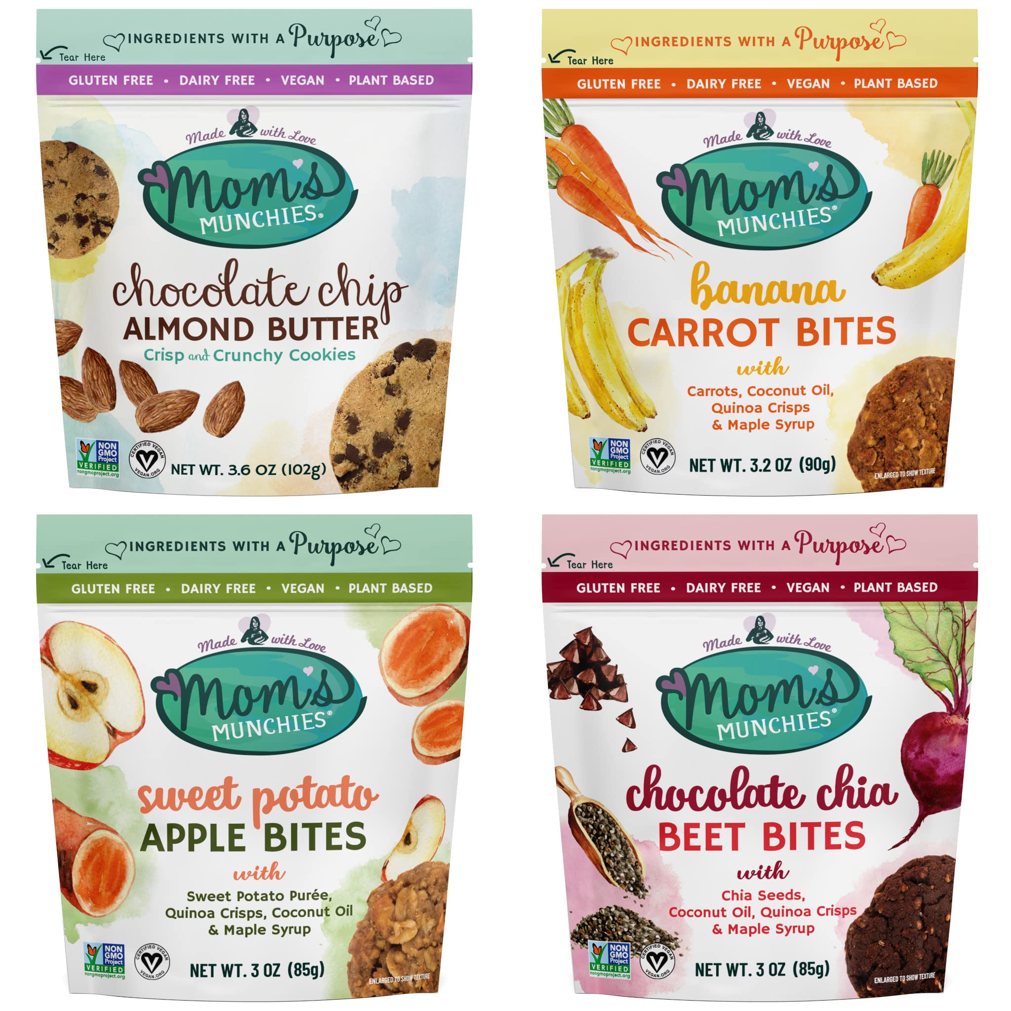 Variety Pack Mom's Munchies Bites (4 bags)