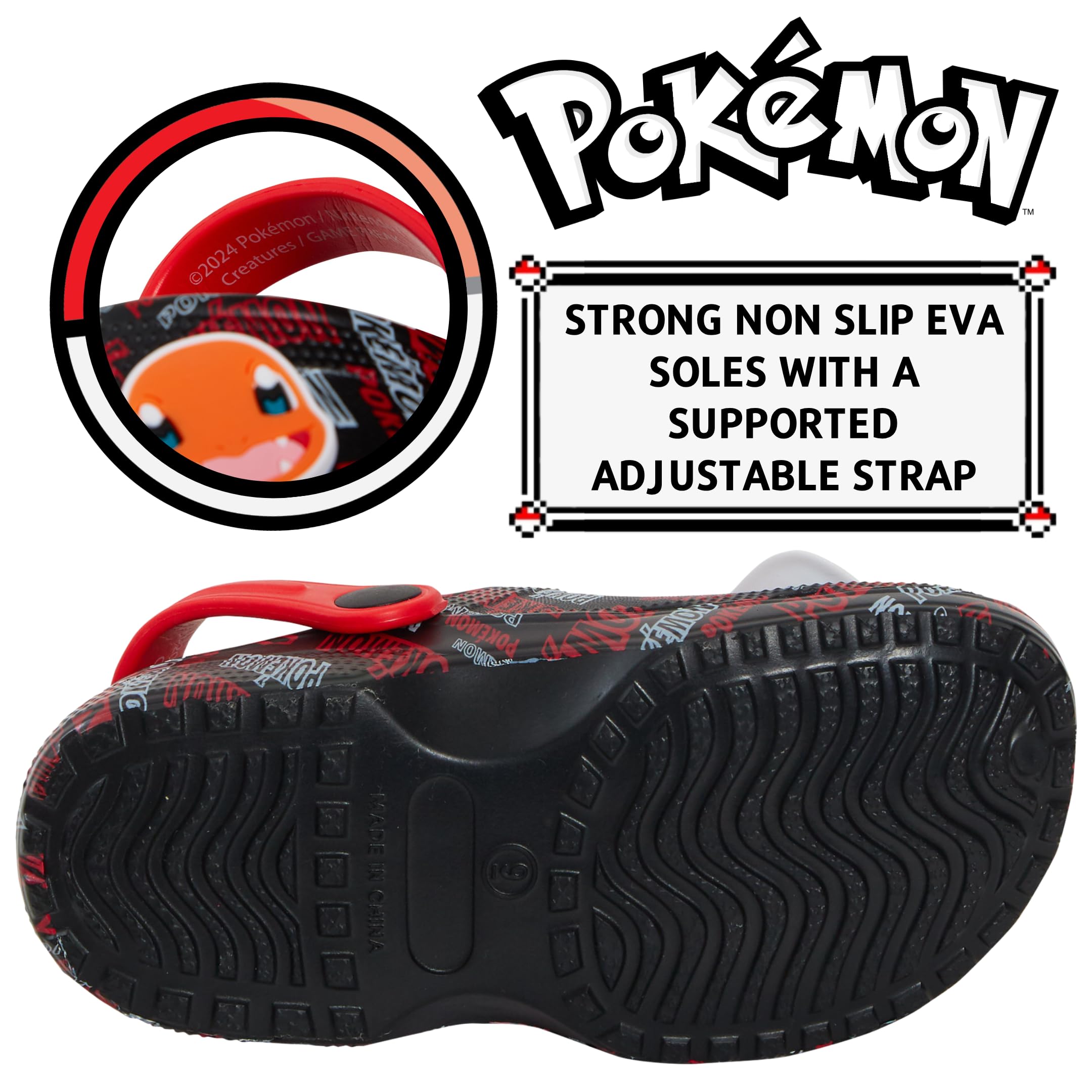 Pokemon chodaki z zawieszkami, dziewczęce, chłopcy, sandały, letnie suwaki z paskiem na kostkę, wakacyjne buty plażowe