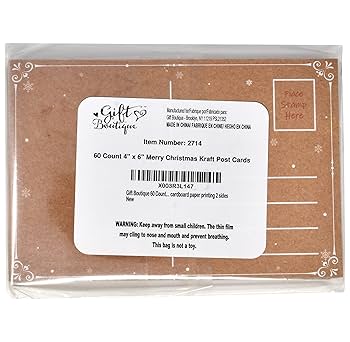 Amazon.com : Gift Boutique 60 Merry Christmas Postcards